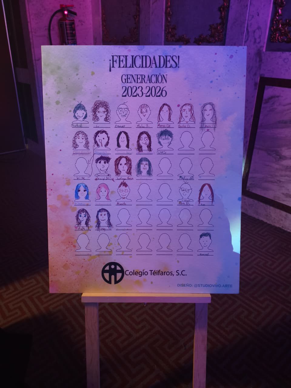 Letrero de caritas personalizado para graduación